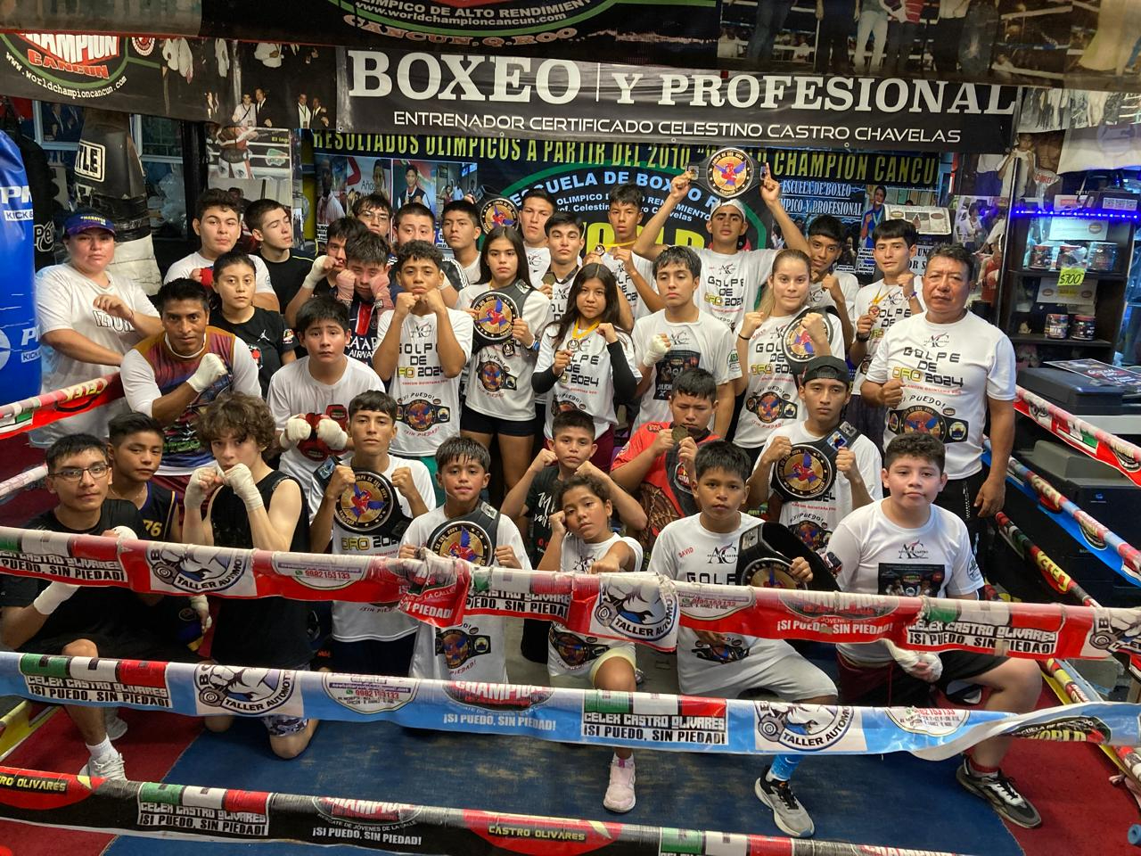 Escuela de box World Champions logra subcampeonato en Torneo Golpe de Oro Cozumel