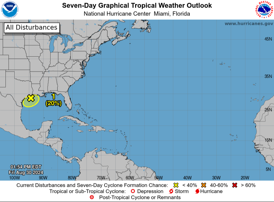 El primer sistema se ubica al noroeste del Golfo de México. El primer sistema se ubica al noroeste del Golfo de México.