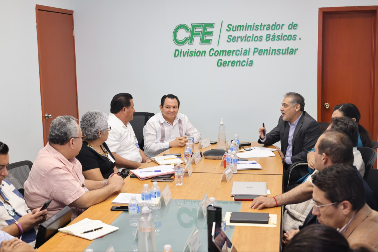 Joaquín Díaz Mena gestiona con la CFE  una solución por el desabasto de luz en Yucatán