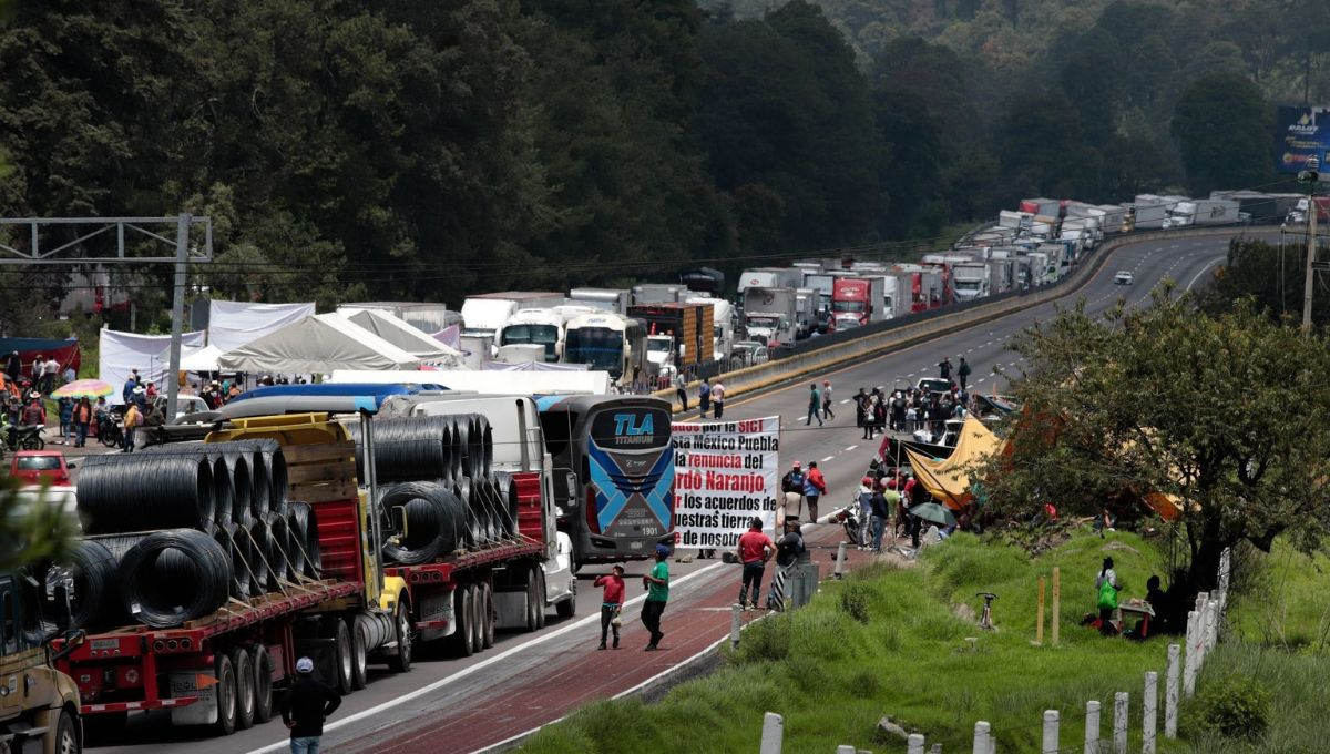 Bloqueos en la autopista México-Puebla y el Arco Norte han generado pérdidas por 10 mil mdp: Canacar