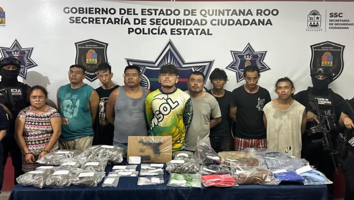Las nueve personas estarían relacionadas con narcomenudeo Las nueve personas estarían relacionadas con narcomenudeo