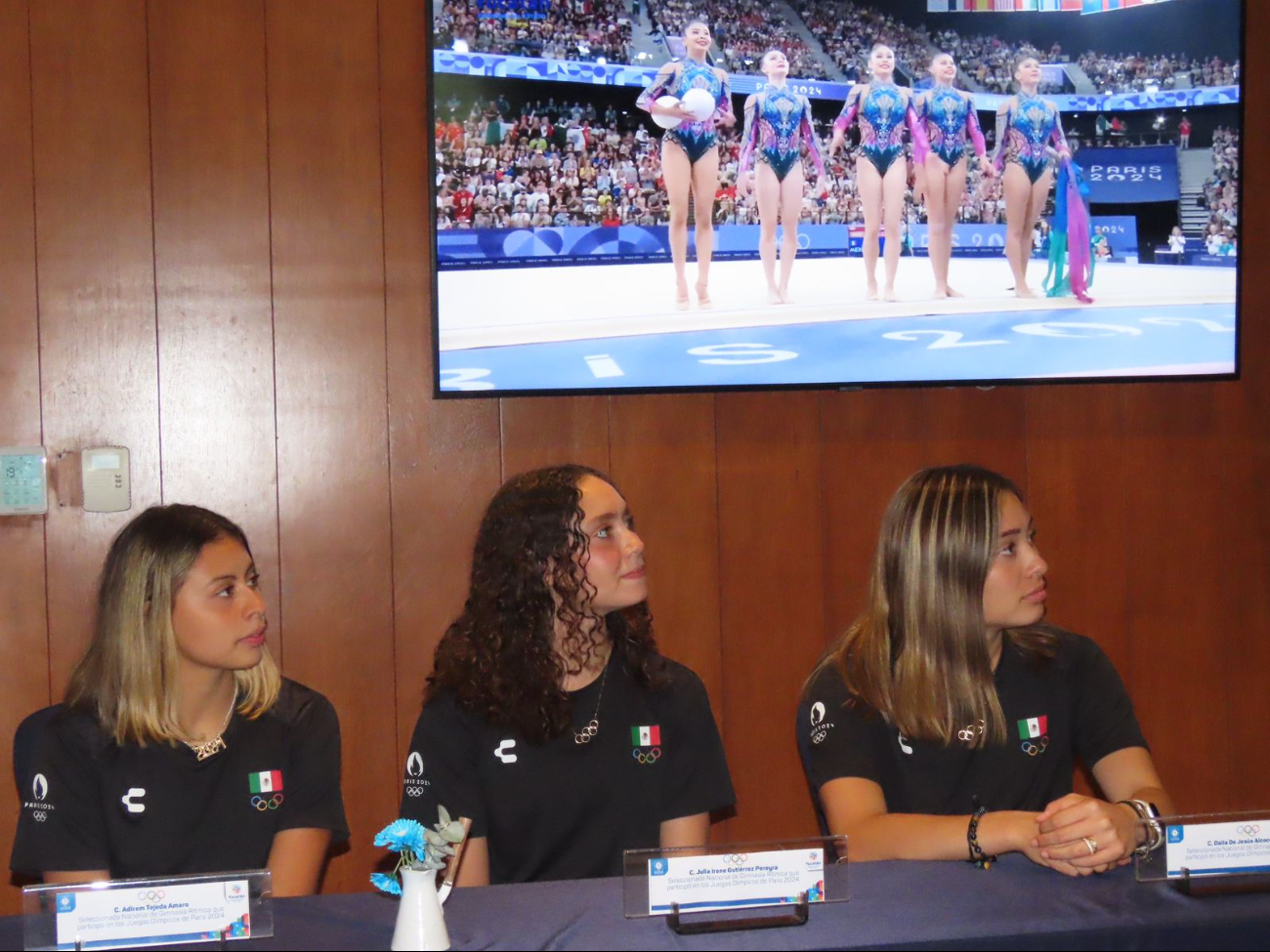 Las gimnastas se encuentran felices por su participación en los Juegos Olímpicos Las gimnastas se encuentran felices por su participación en los Juegos Olímpicos