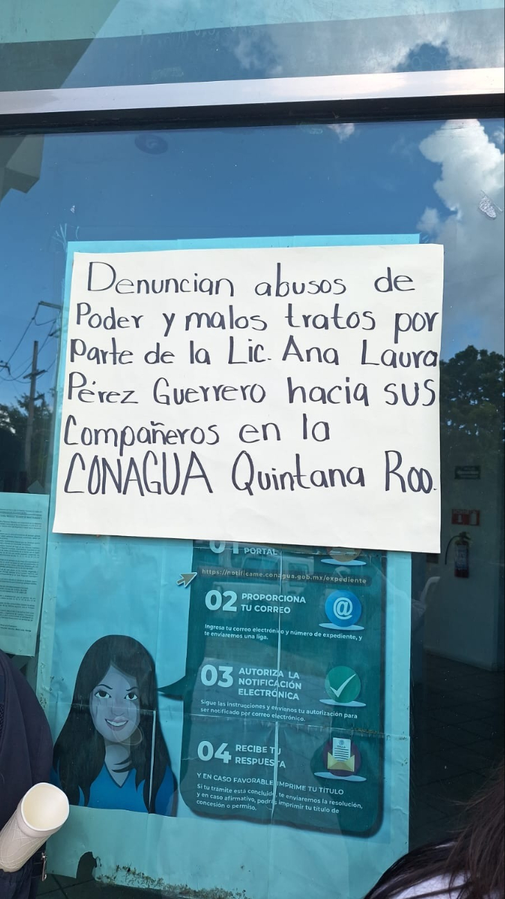 Trabajadores de Conagua protestan ante  abusos de poder