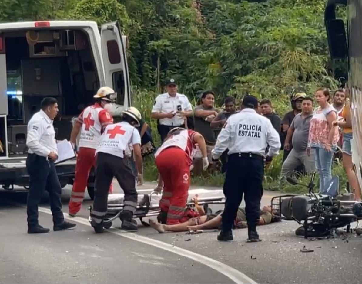El motociclista transportaba a exceso de velocidad El motociclista transportaba a exceso de velocidad