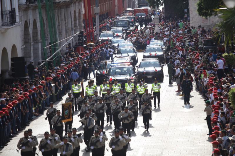 Sigue en vivo el desfile cívico-militar desde la Plaza Grande de Mérida hoy lunes 16 de septiembre