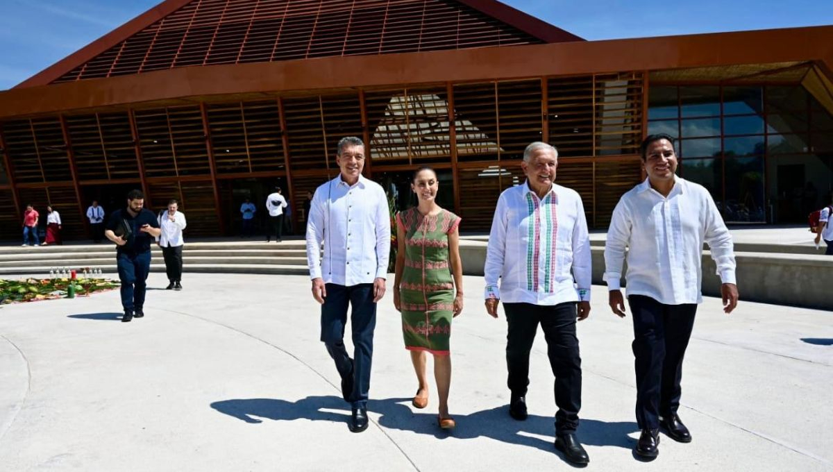 Rutilio Escandón, Claudis Sheinbaum, Andrés Manuel López Obrador y Eduardo Ramírez Rutilio Escandón, Claudis Sheinbaum, Andrés Manuel López Obrador y Eduardo Ramírez