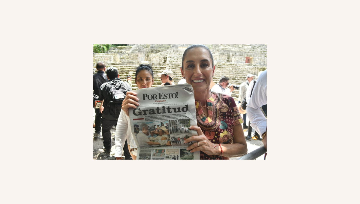 Claudia Sheinbaum, aceptó con mucho aprecio el ejemplar de Por Esto! Claudia Sheinbaum, aceptó con mucho aprecio el ejemplar de Por Esto!