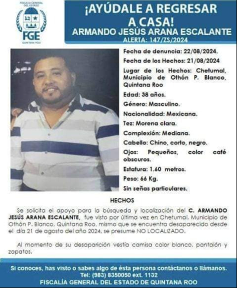 Reportan hallazgo de 3 cuerpos en descomposición en Chetumal Reportan hallazgo de 3 cuerpos en descomposición en Chetumal