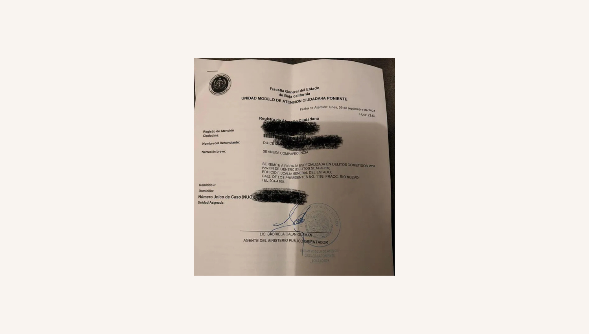 La madre procedió a demandar en la Fiscalía de Baja California La madre procedió a demandar en la Fiscalía de Baja California
