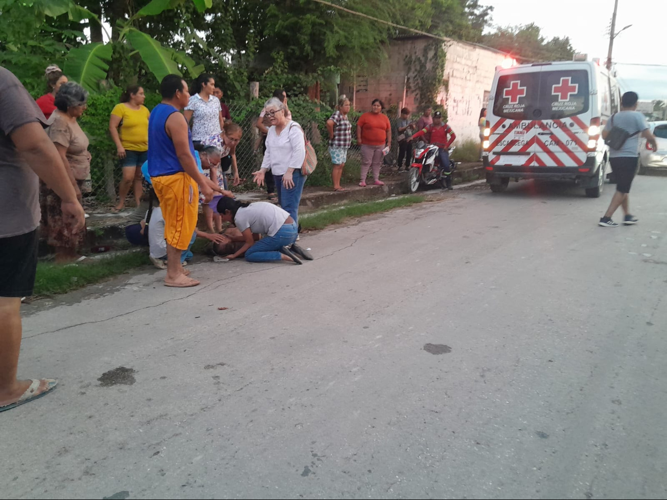 El accidente ocurrió en la calle 39 de la colonia Morelos El accidente ocurrió en la calle 39 de la colonia Morelos
