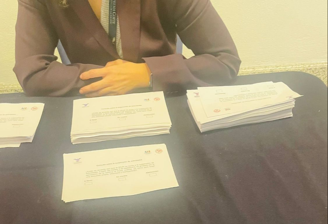 Así lucían los documentos de votación en la SCJN Así lucían los documentos de votación en la SCJN