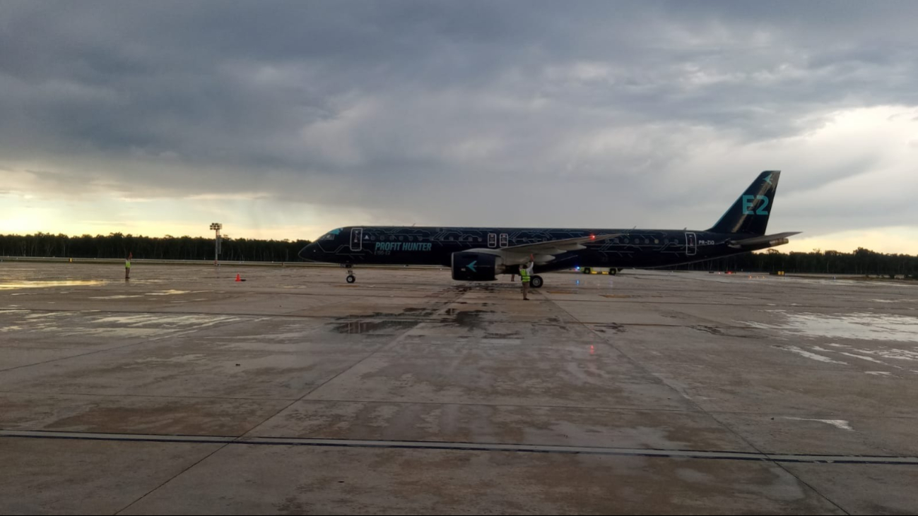 La presentación del avión se realizó en el Aeropuerto Internacional Felipe Ángeles antes de su vuelo a Tulum La presentación del avión se realizó en el Aeropuerto Internacional Felipe Ángeles antes de su vuelo a Tulum