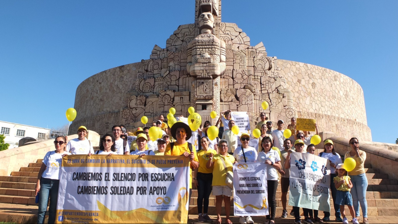 Asociación concientiza sobre el suicidio con una marcha en Mérida