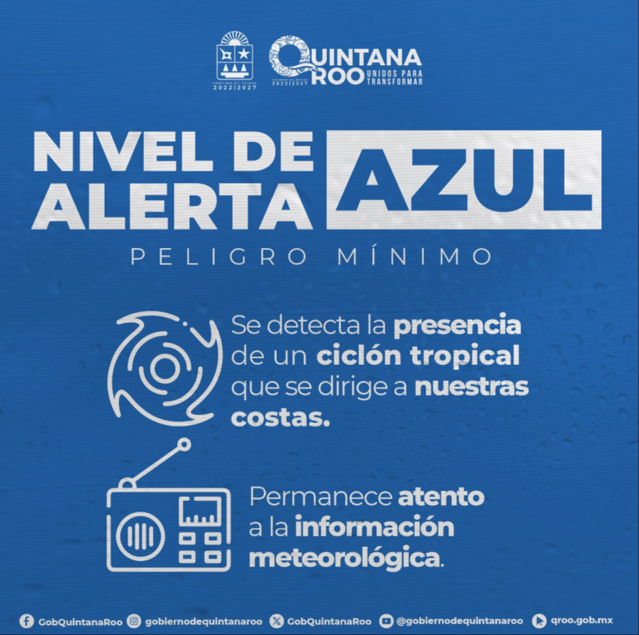 Declaran Alerta Azul en Quintana Roo por la Tormenta Tropical Helene Declaran Alerta Azul en Quintana Roo por la Tormenta Tropical Helene