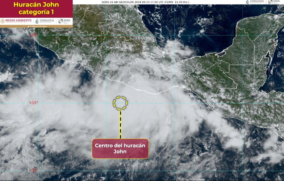 El huracán John generará lluvias intensas en el sur y sureste mexicano / Especial El huracán John generará lluvias intensas en el sur y sureste mexicano / Especial