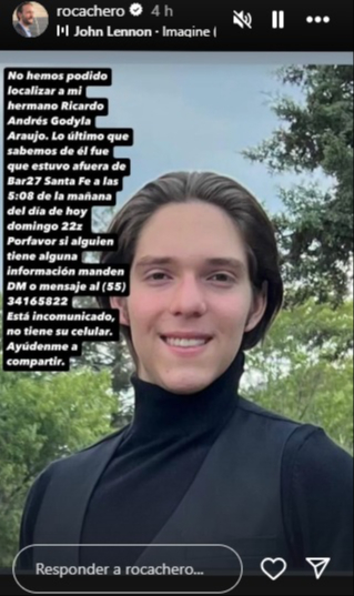 Rodrigo Cachero pide ayuda para encontrar a su "hermano". Rodrigo Cachero pide ayuda para encontrar a su "hermano".