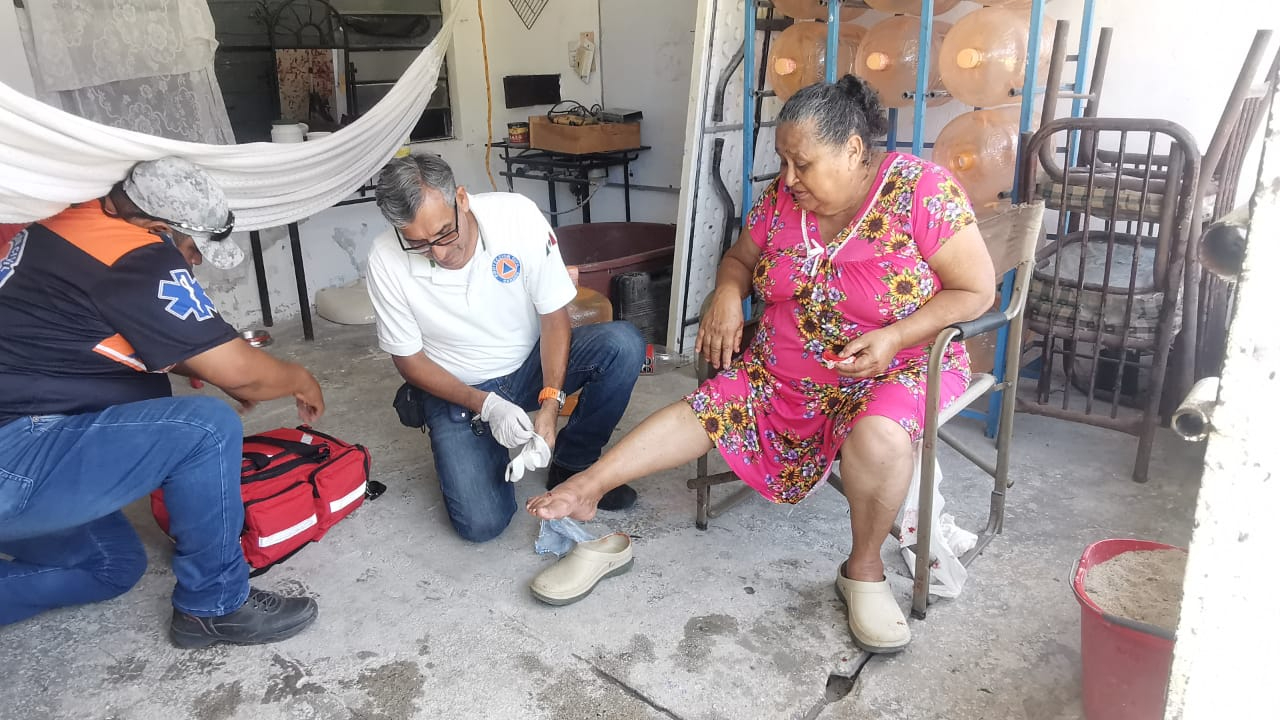 La muer tuvo heridas en pie y mano La muer tuvo heridas en pie y mano