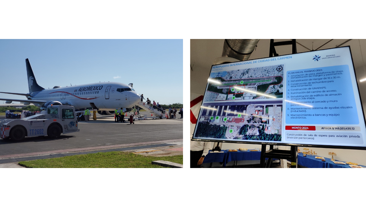 Los trabajos incluyen ampliación de pista, rehabilitación de hangar y mejoras tecnológicas Los trabajos incluyen ampliación de pista, rehabilitación de hangar y mejoras tecnológicas