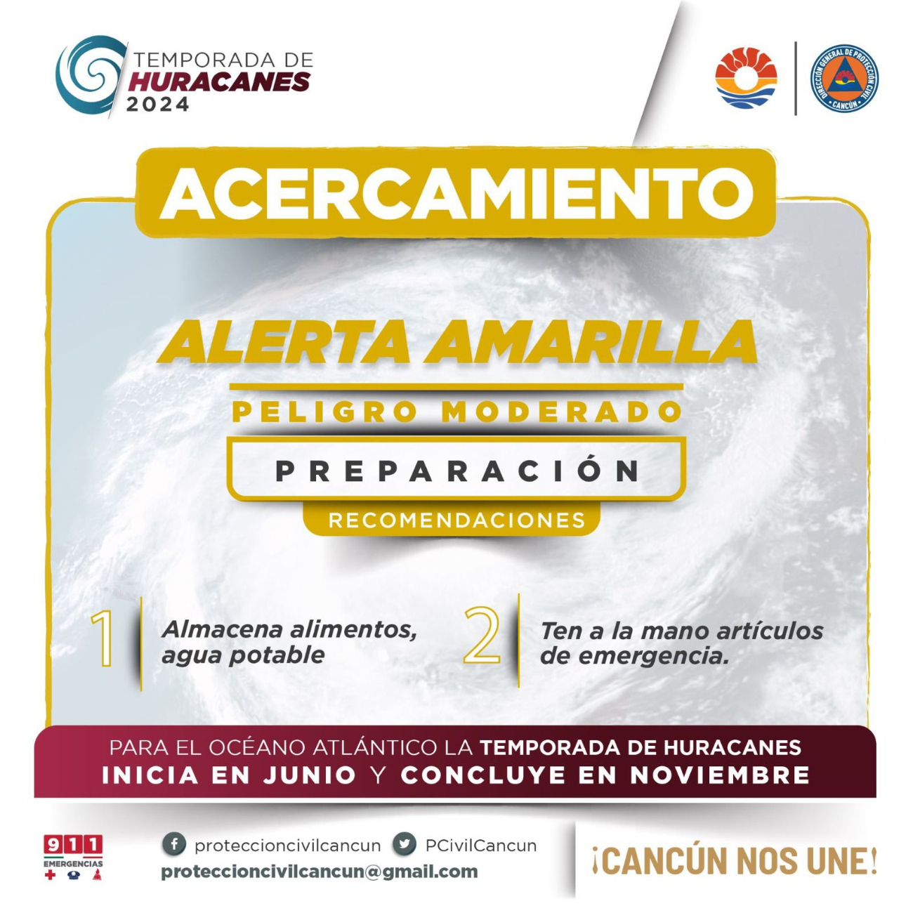 Se activa la Alerta Amarrilla en Quintana Roo Se activa la Alerta Amarrilla en Quintana Roo