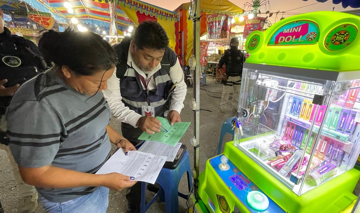 Se decomisaron 375 vapeadores en la Feria de San Román 2024 por la Copriscam Se decomisaron 375 vapeadores en la Feria de San Román 2024 por la Copriscam
