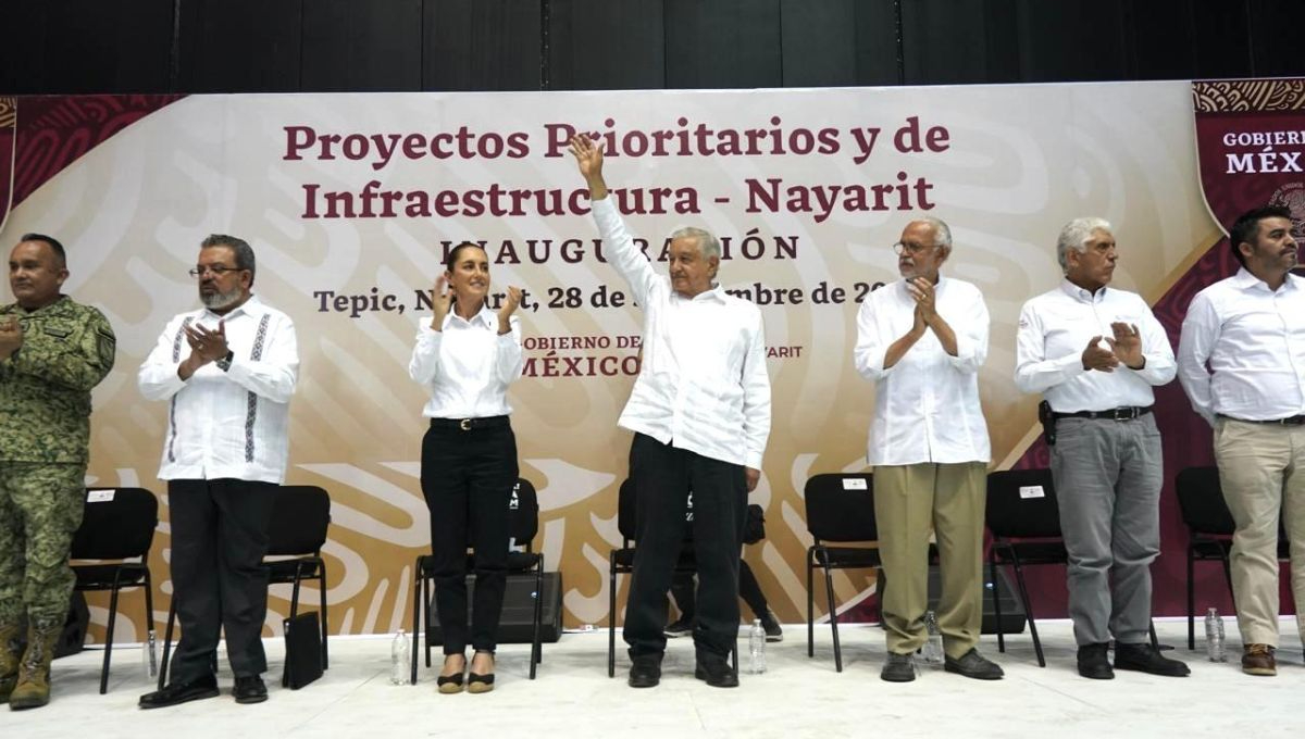 AMLO y Sheinbaum en la inauguración de proyectos prioritarios y de Infraestructura en Nayarit AMLO y Sheinbaum en la inauguración de proyectos prioritarios y de Infraestructura en Nayarit