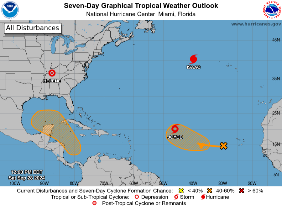 El Huracán Isaac y la Tormenta Tropical Joyce no representan riesgo para México El Huracán Isaac y la Tormenta Tropical Joyce no representan riesgo para México