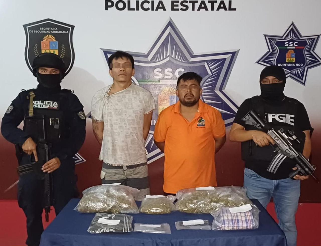 Capturan a dos menores y dos adultos por posesión de drogas en Cancún