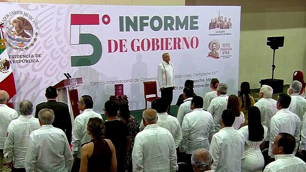 Realizó su quinto informe en Campeche, primer informe fuera del Palacio Federal Realizó su quinto informe en Campeche, primer informe fuera del Palacio Federal