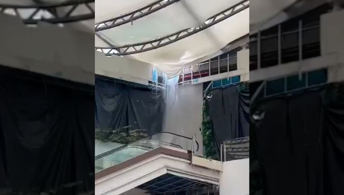 Colapso de techo en centro comercial de San Pedro Garza García deja 5 heridos: VIDEO