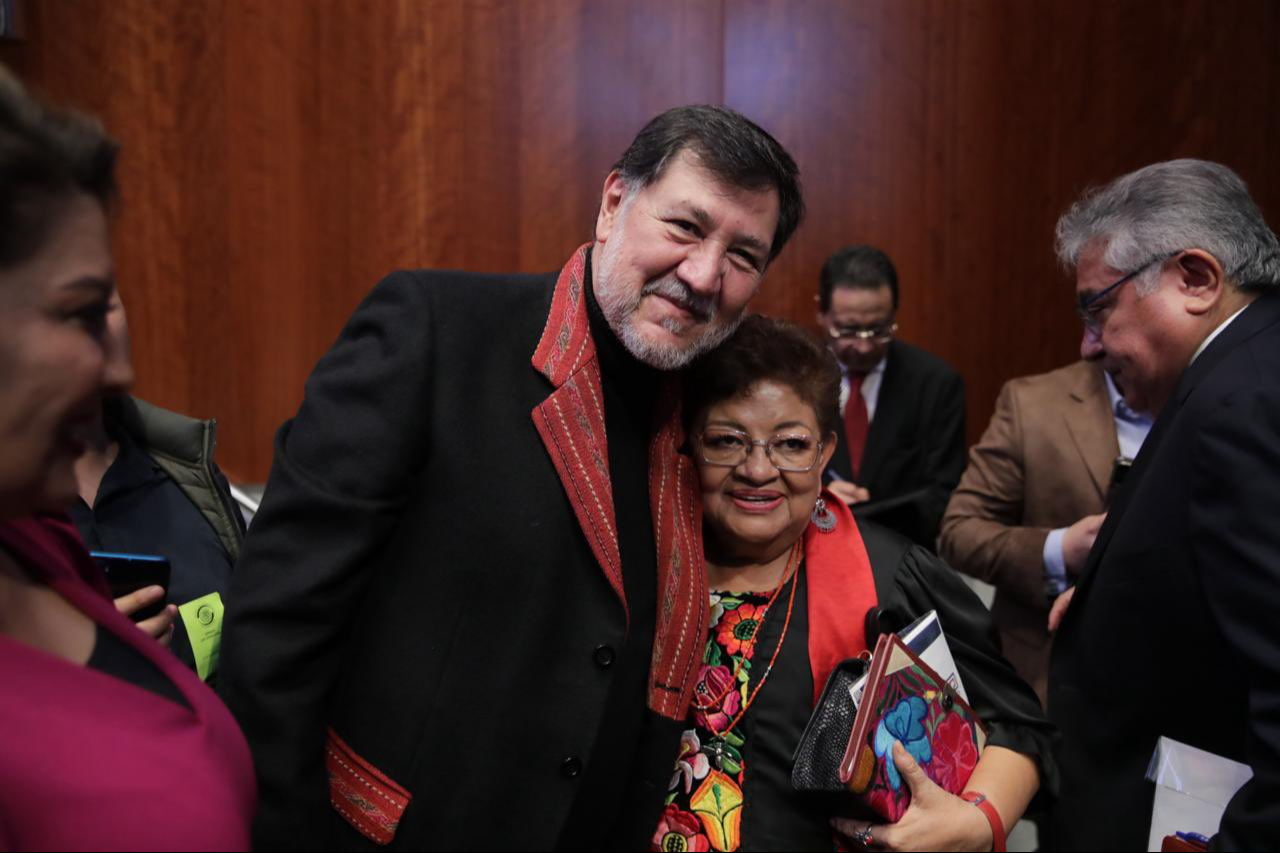 Gerardo Fernández Noroña y Ernestina Godoy en el Senado Gerardo Fernández Noroña y Ernestina Godoy en el Senado