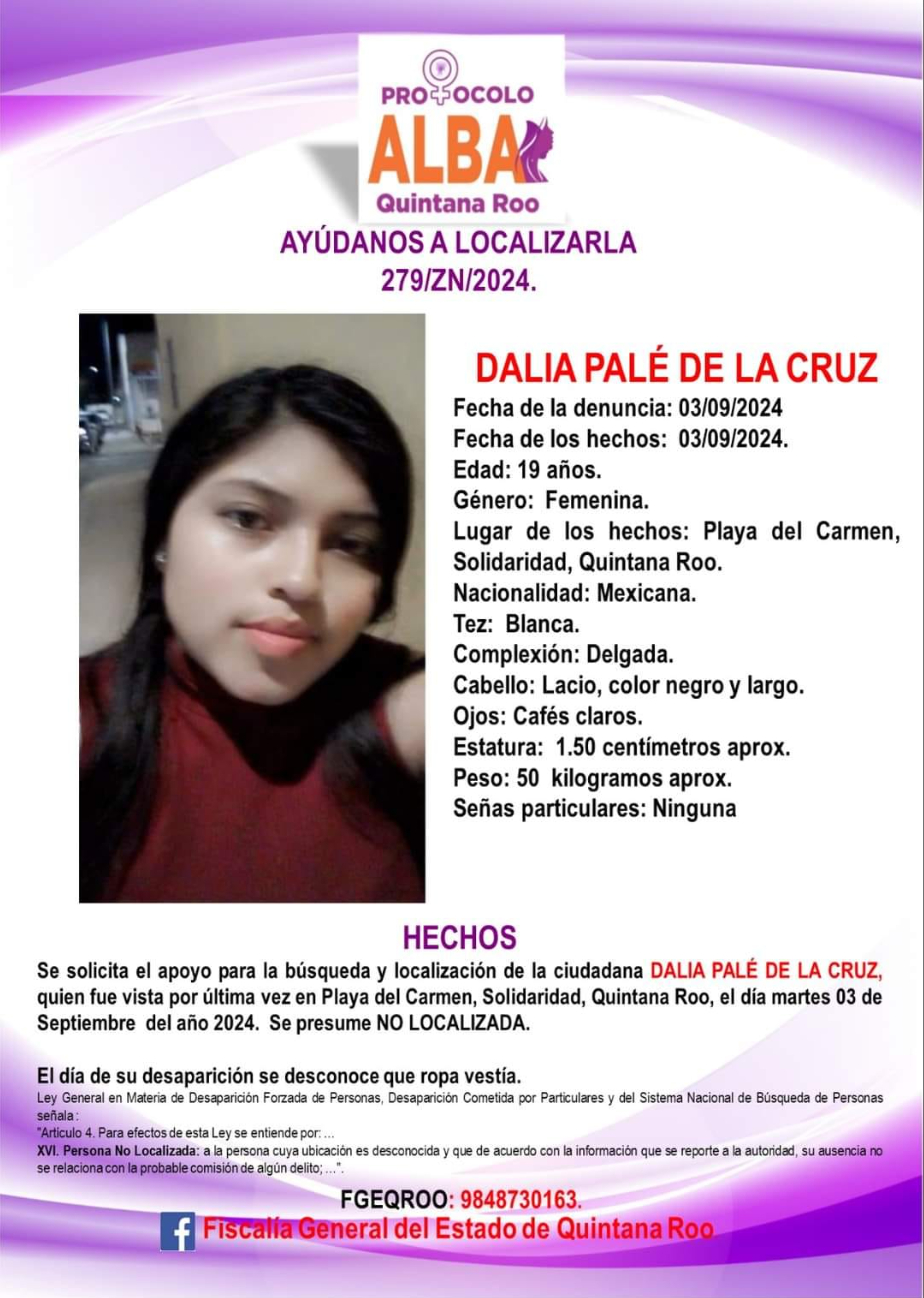 Dalia Pálé lleva desaparecida desde el miércoles 3 de agosto Dalia Pálé lleva desaparecida desde el miércoles 3 de agosto