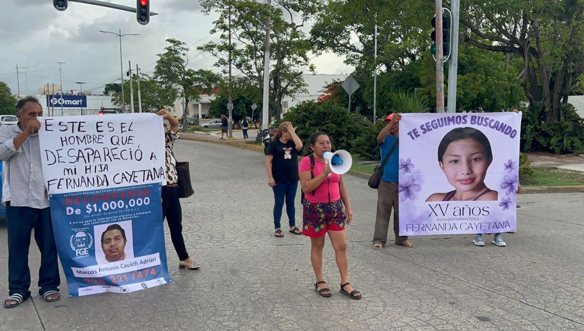 Realizan protesta en el cumpleaños de Fernanda Cayetana, niña desaparecida en Cancún
