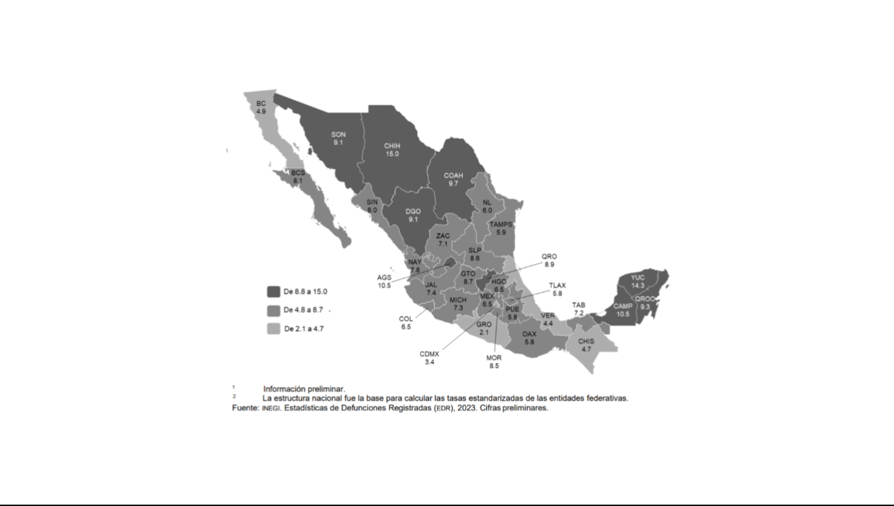 Campeche registró una de las tasas de suicidio más altas del país en 2023, con 10.5 suicidios por cada 100 mil habitantes Campeche registró una de las tasas de suicidio más altas del país en 2023, con 10.5 suicidios por cada 100 mil habitantes