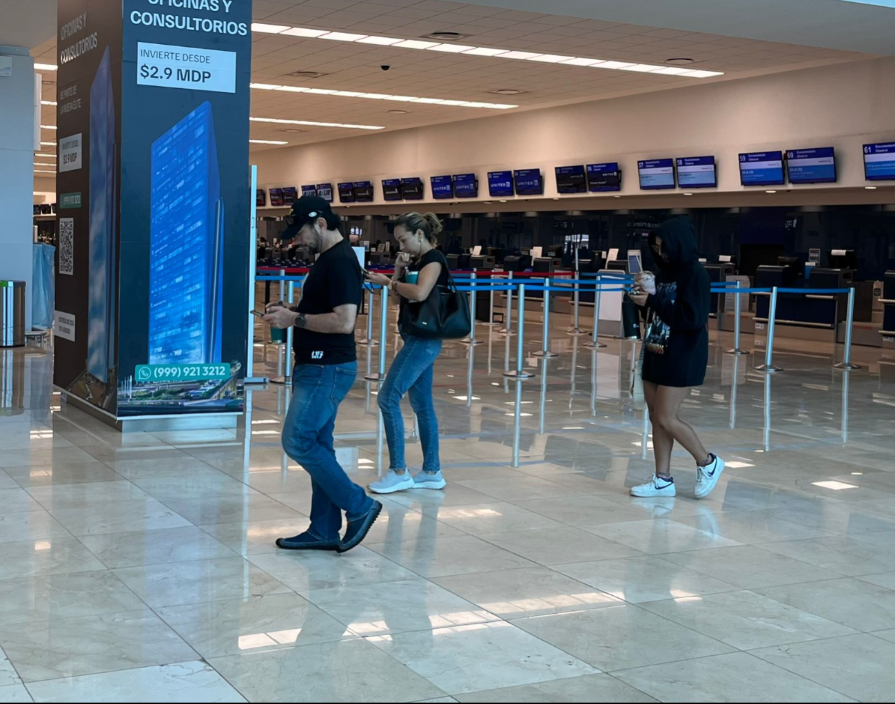 La afluencia de pasajeros en el aeropuerto de Mérida se mantiene al mínimo La afluencia de pasajeros en el aeropuerto de Mérida se mantiene al mínimo
