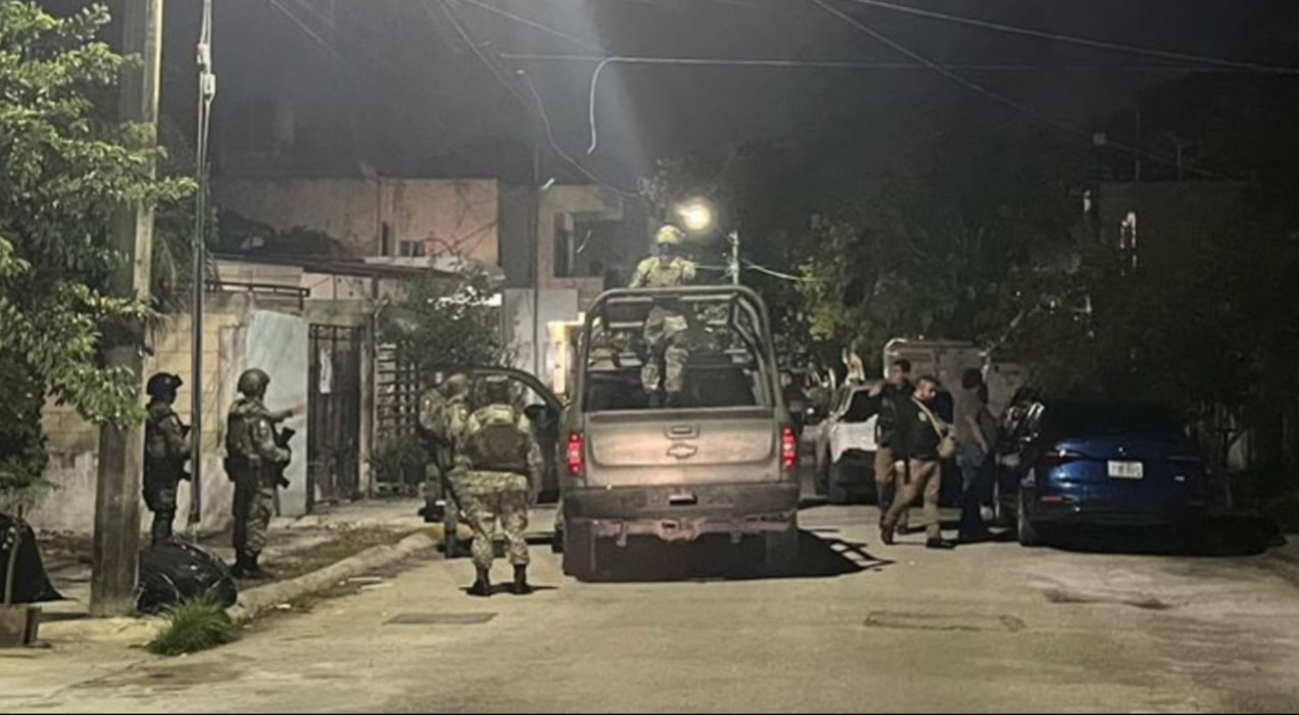 Catean y aseguran un domicilio en Cancún