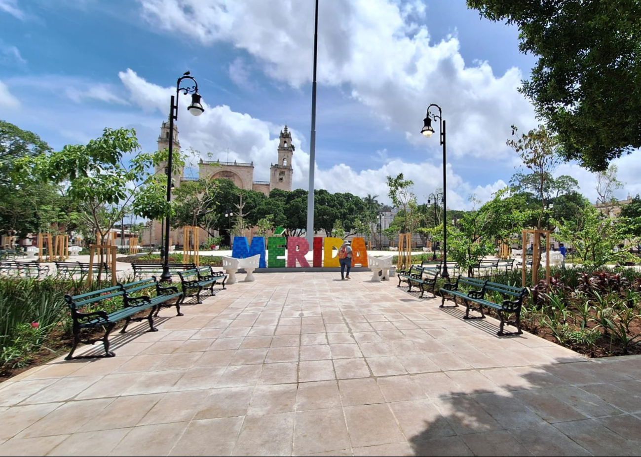 Las remodelaciones de la Plaza Grande están casi terminadas para las celebraciones de la Independencia de México