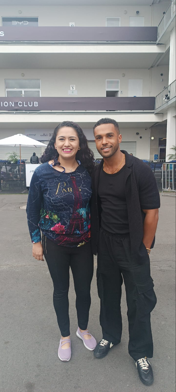Lucien Laviscount en el Autódromo Hermanos Rodríguez Lucien Laviscount en el Autódromo Hermanos Rodríguez