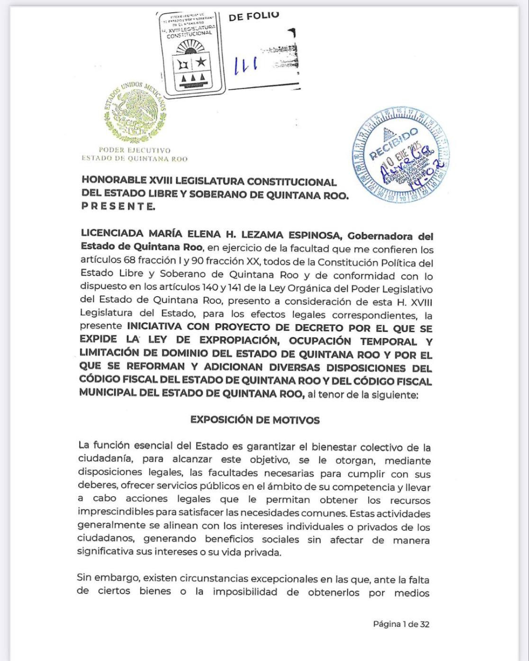 Se discutió la expropiación de propiedades. Se discutió la expropiación de propiedades.