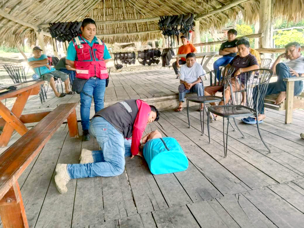 Esta semana, Protección Civil brindó un curso en Pac Chen, donde la actividad de visitantes alcanza el 50 por ciento Esta semana, Protección Civil brindó un curso en Pac Chen, donde la actividad de visitantes alcanza el 50 por ciento