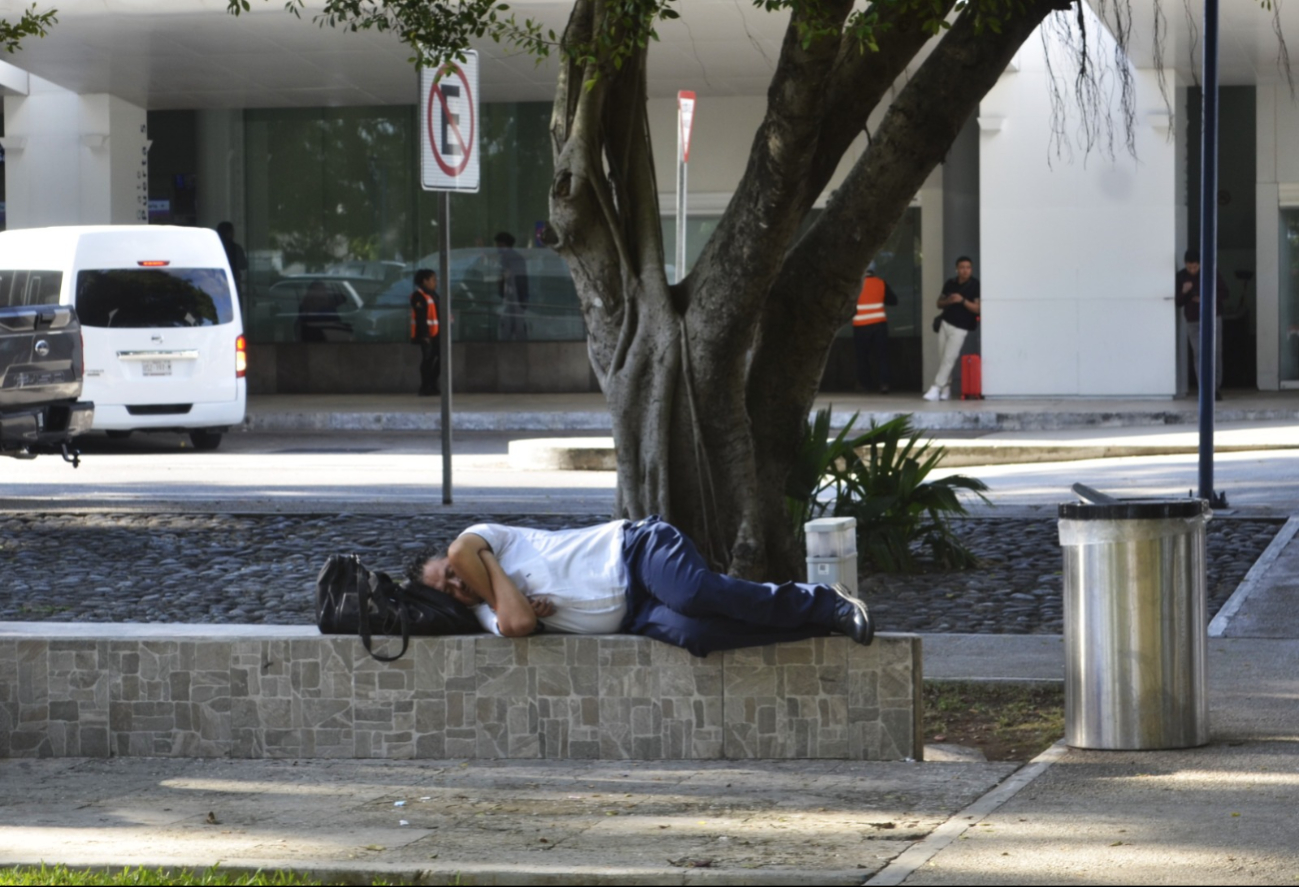 Usuarios matan el tiempo en las zonas verdes públicas del recinto Usuarios matan el tiempo en las zonas verdes públicas del recinto