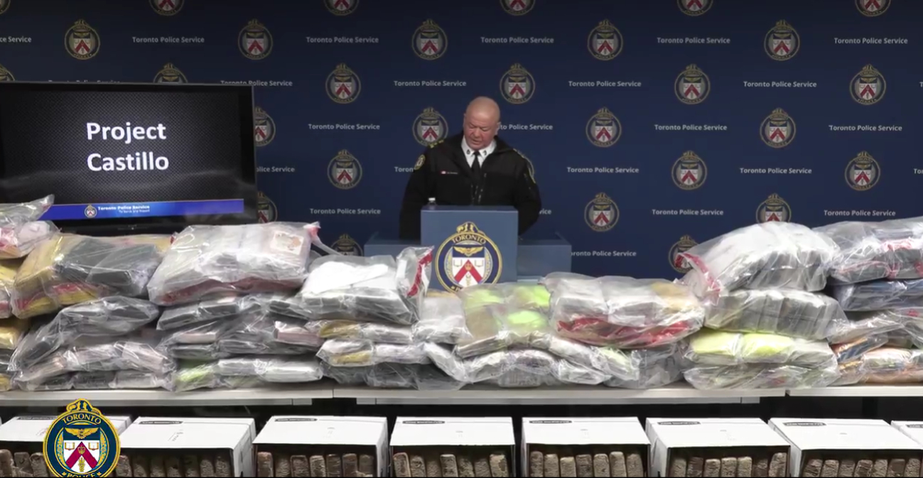 Canadá  incauta cocaína del CJNG, mayor decomiso de la historia en Toronto