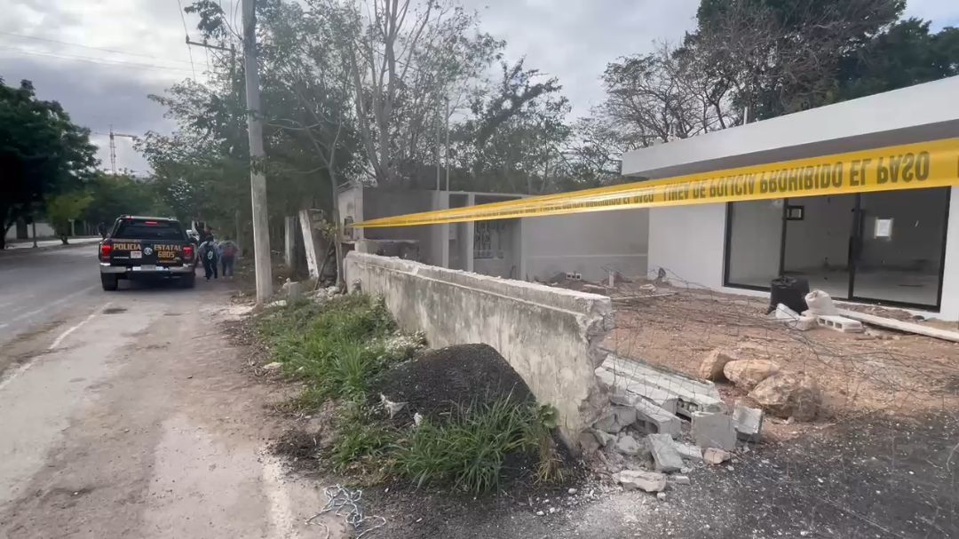 La SSP Yucatán acordonó el área tras la muerte del albañil La SSP Yucatán acordonó el área tras la muerte del albañil