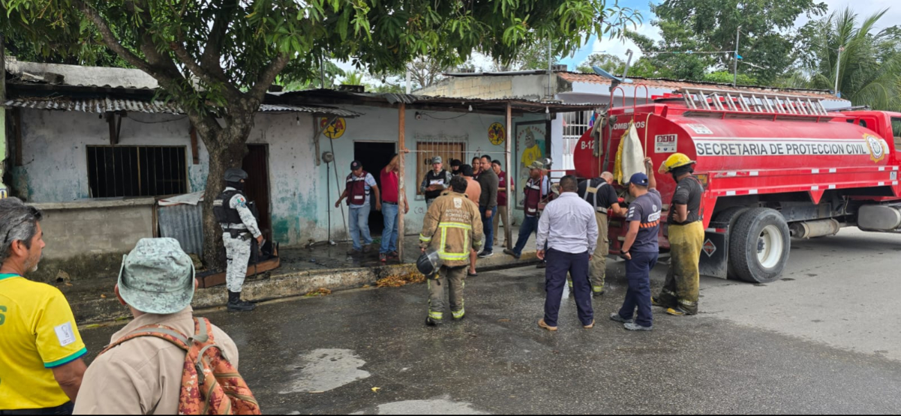 Se registran dos incendios en Escárcega: Uno arrasó con una vivienda