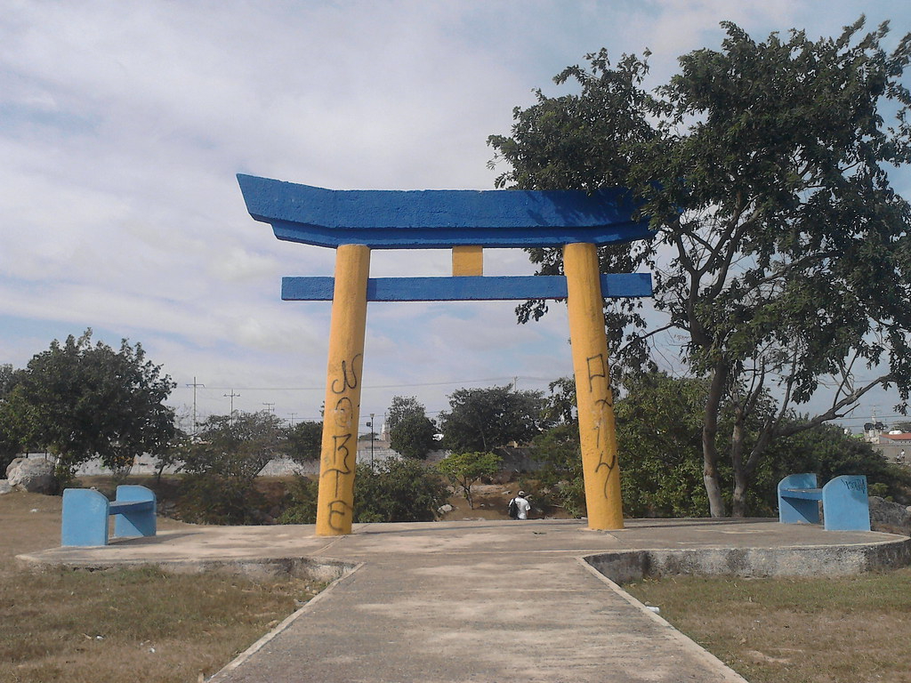 El Parque Japonés de Mérida se encuentra sin alumbrado público, denuncian vecinos