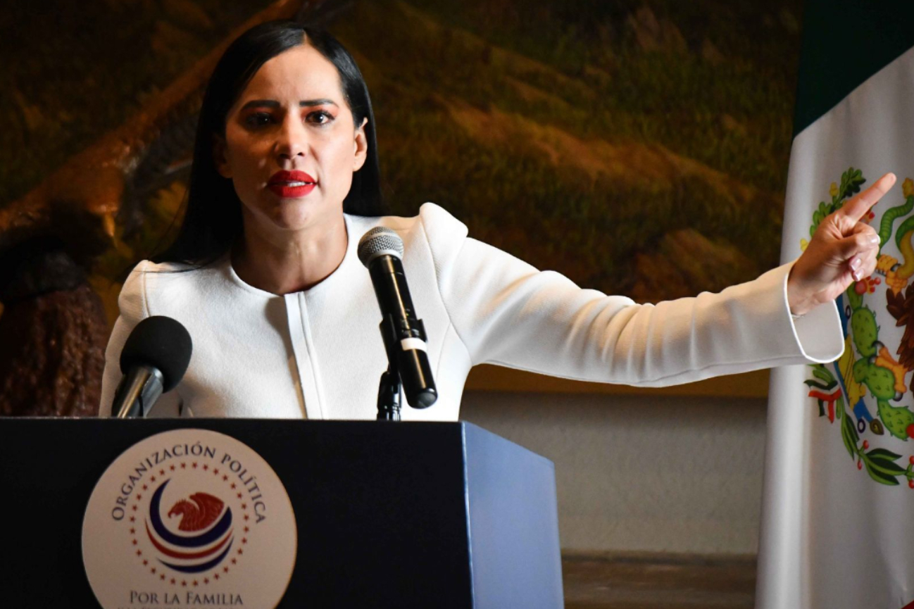 Sandra Cuevas, dirigente de la organización política "Por la familia y seguridad de México" Sandra Cuevas, dirigente de la organización política "Por la familia y seguridad de México"