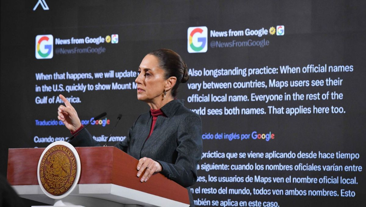 Sheinbaum enviará carta a Google por cambio de nombre del Golfo de México en Maps