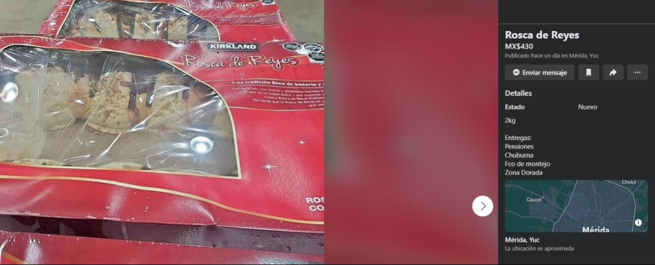 La rosca de reyes del Costco es la más cara La rosca de reyes del Costco es la más cara