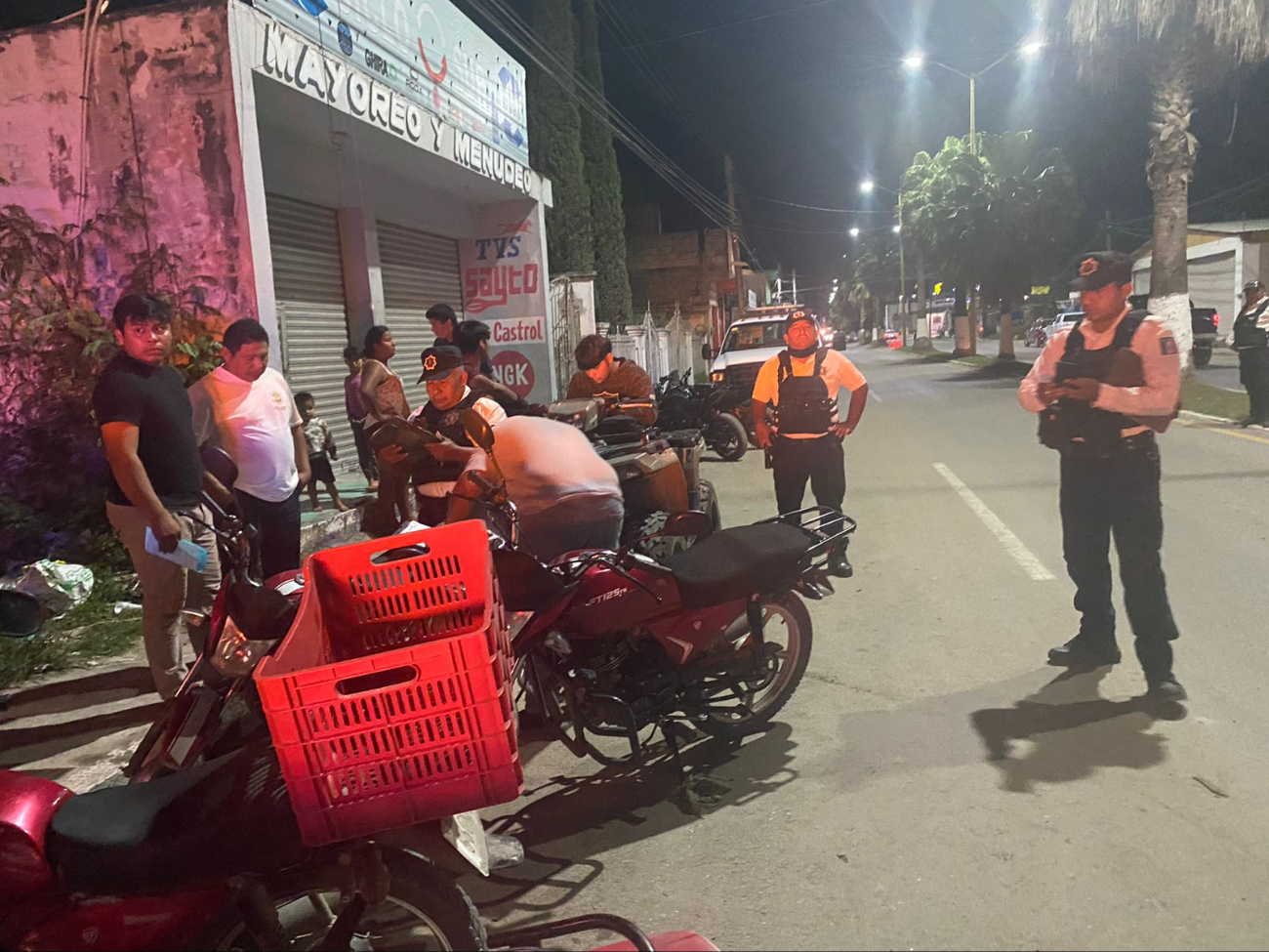 Decomisan 10 motocicletas  durante operativo nocturno en Escárcega