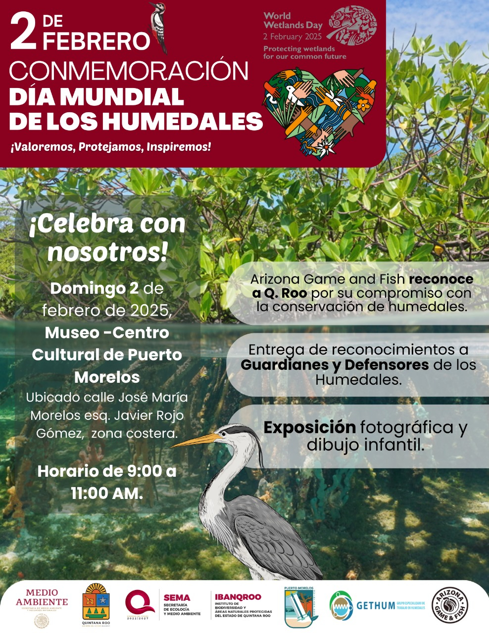 Fechas y horarios de la conmemoración por el Día Mundial de los Humedales Fechas y horarios de la conmemoración por el Día Mundial de los Humedales