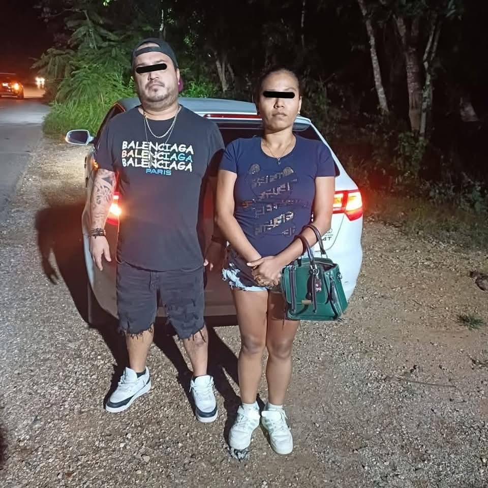 Detienen a pareja de Tulum por sustraer a un cachorro pitbull de un domicilio